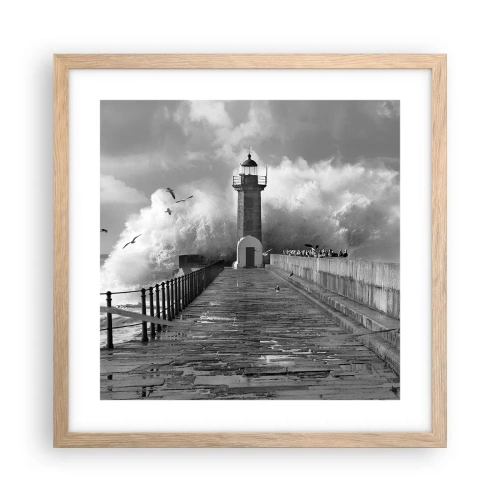 Plakat w ramie jasny dąb - Nieustraszona - 40x40 cm