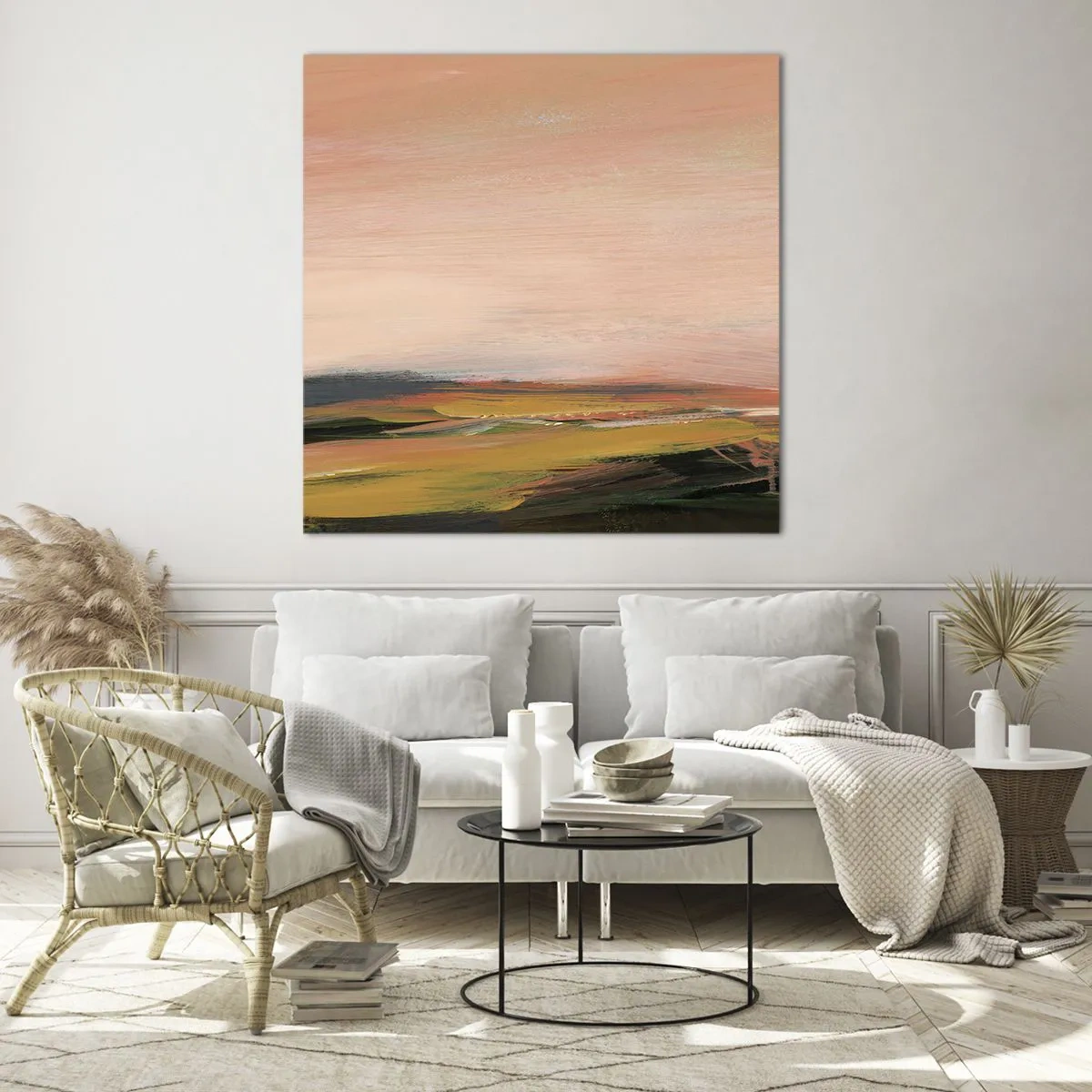 Obraz na szkle - W różowej tonacji - 60x60 cm