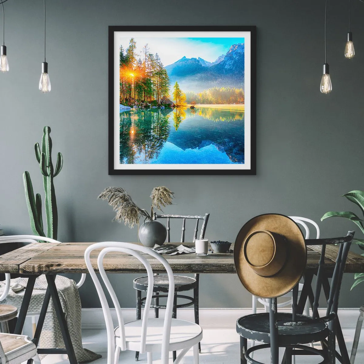 Plakat w czarnej ramie - Majestat i słodycz - 60x60 cm