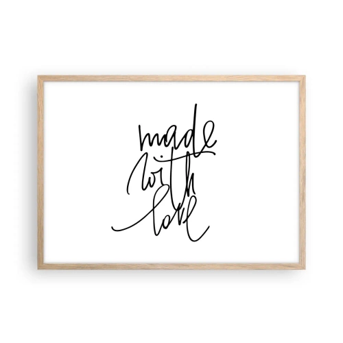 Plakat w ramie jasny dąb - Najlepsza marka - 70x50 cm