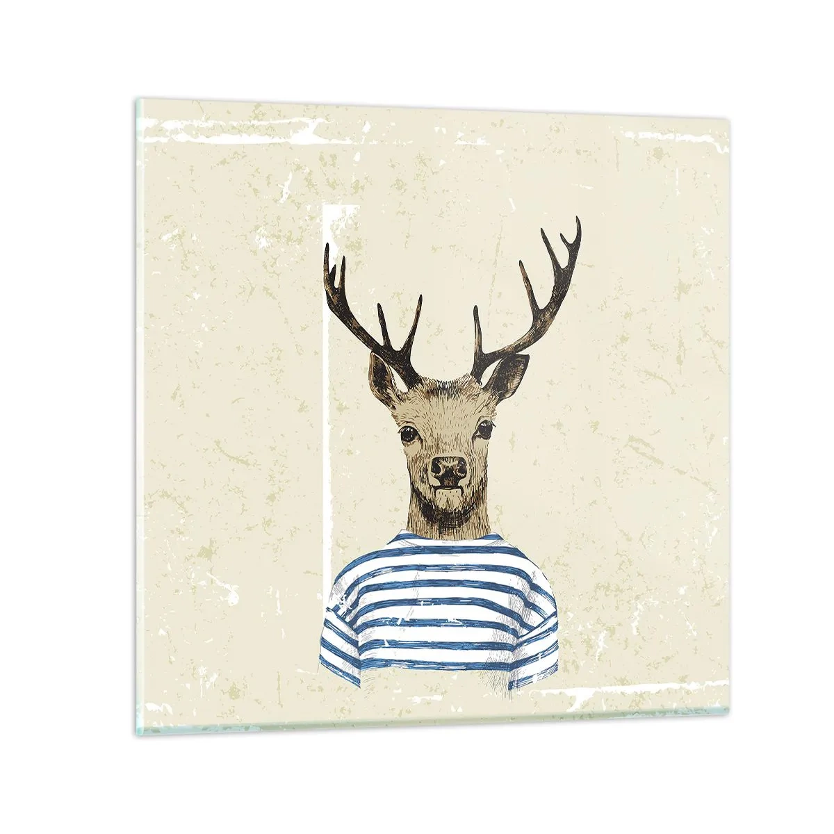 Obraz na szkle - Bo lubię koszulki w paski! - 40x40 cm