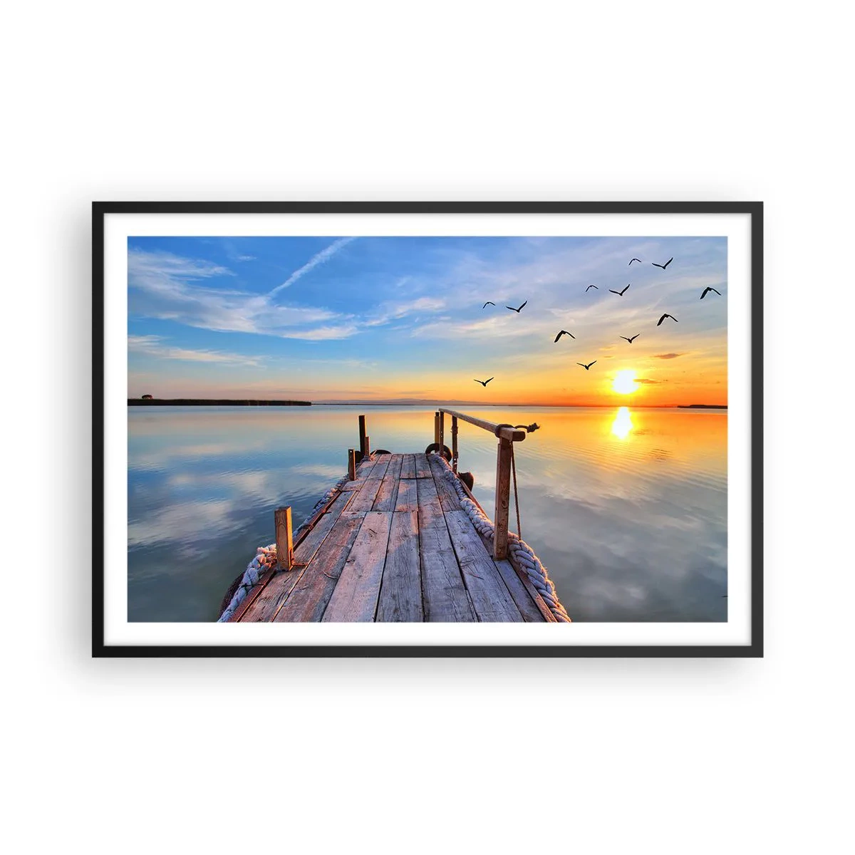 Plakat w czarnej ramie - Iść przed siebie ku słońcu - 91x61 cm