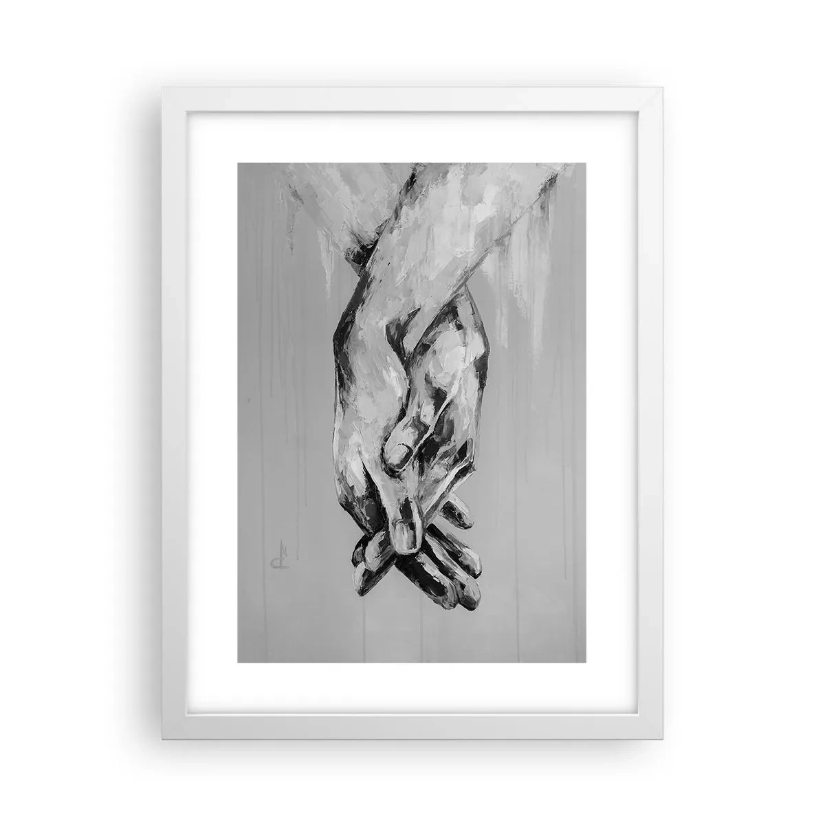 Plakat w białej ramie - Początek… - 30x40 cm