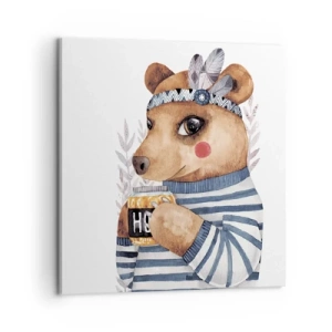 Obraz na płótnie - Słodka Misia - 60x60 cm