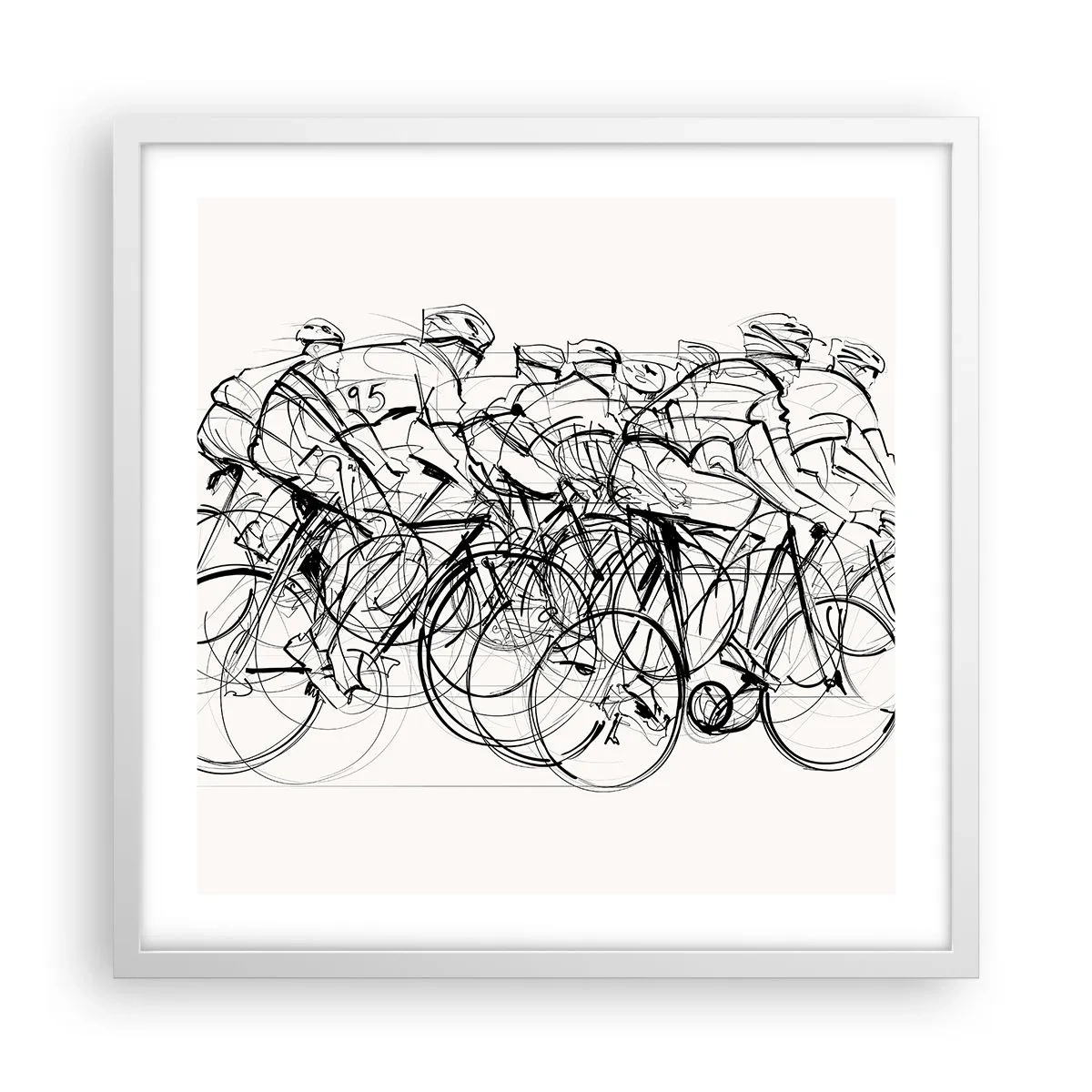 Plakat w białej ramie - Wespół w zespół - 50x50 cm