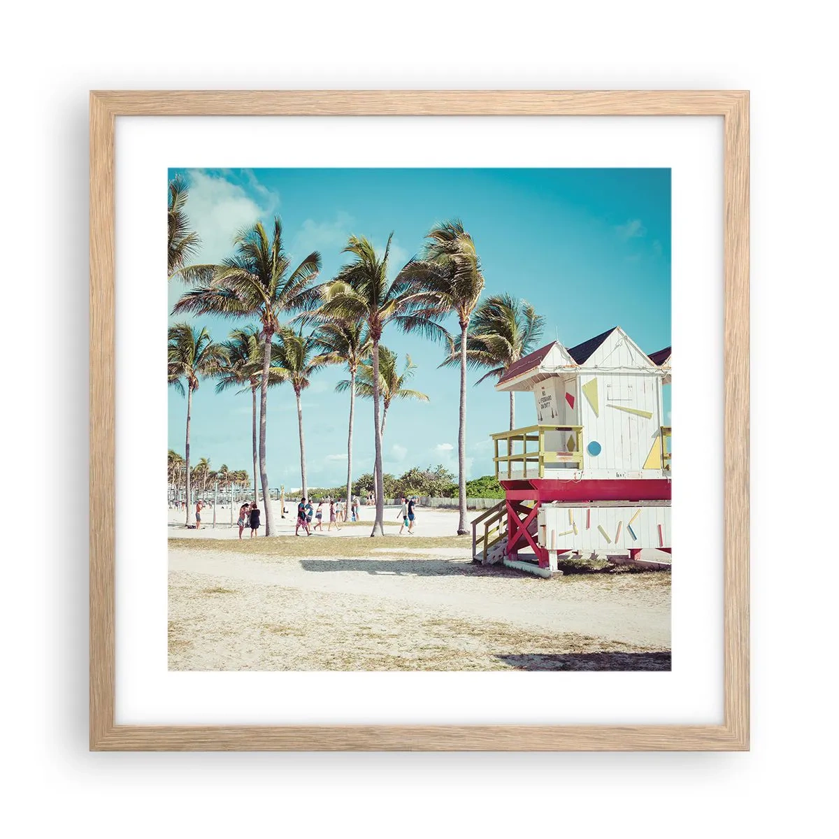 Plakat w ramie jasny dąb - Przed tobą piękny dzień - 40x40 cm