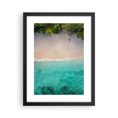 Plakat w czarnej ramie - Rajska plaża - 30x40 cm