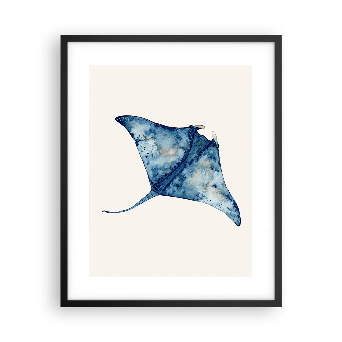 Plakat w czarnej ramie - Życie w błękicie - 40x50 cm