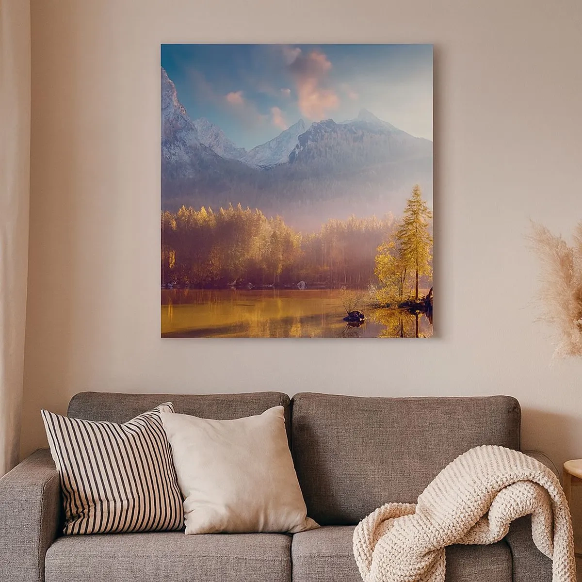 Obraz na płótnie - W górach i dolinach - 30x30 cm