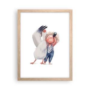 Plakat w ramie jasny dąb - Plan wielkiej podróży - 30x40 cm