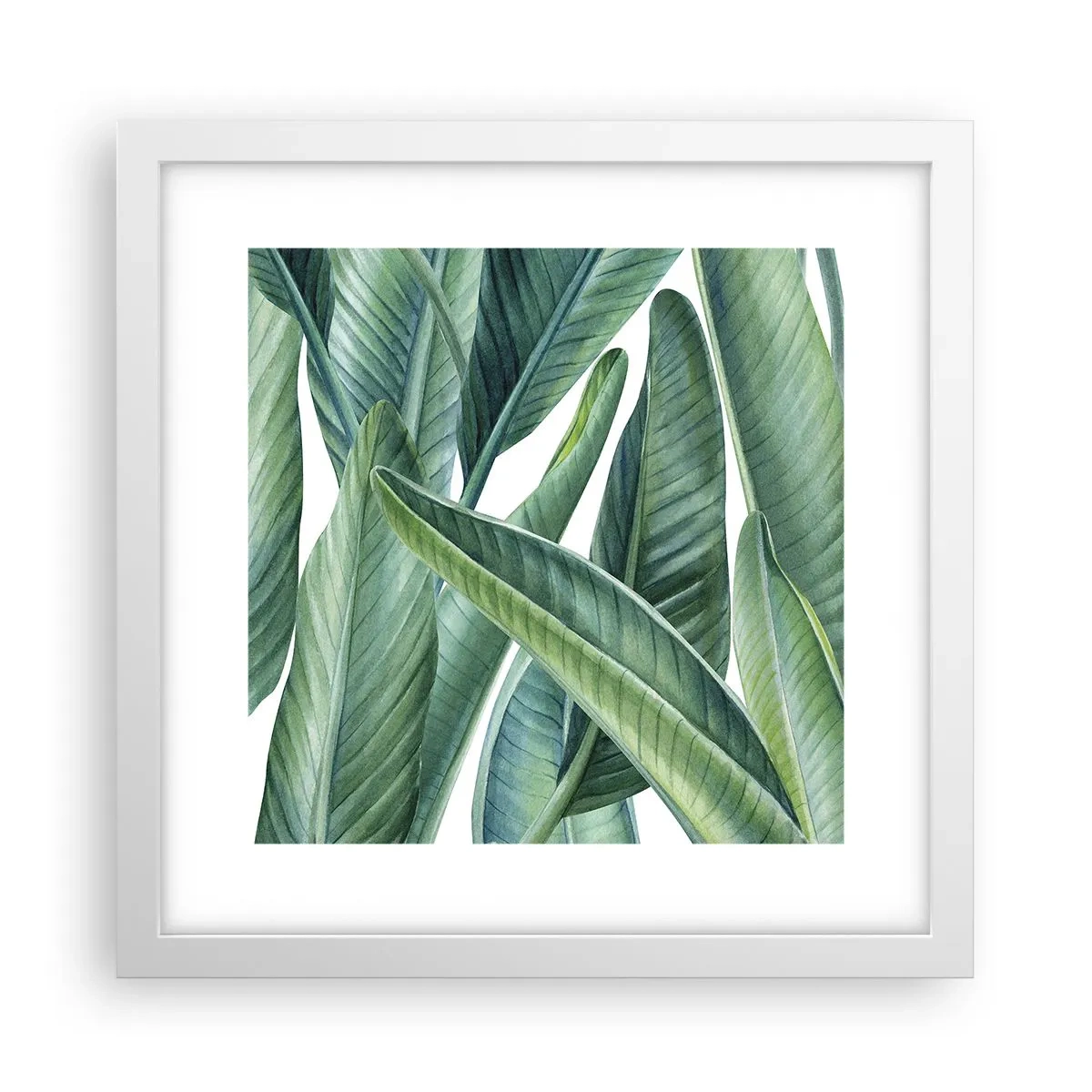 Plakat w białej ramie - Zieleń sama w sobie - 30x30 cm
