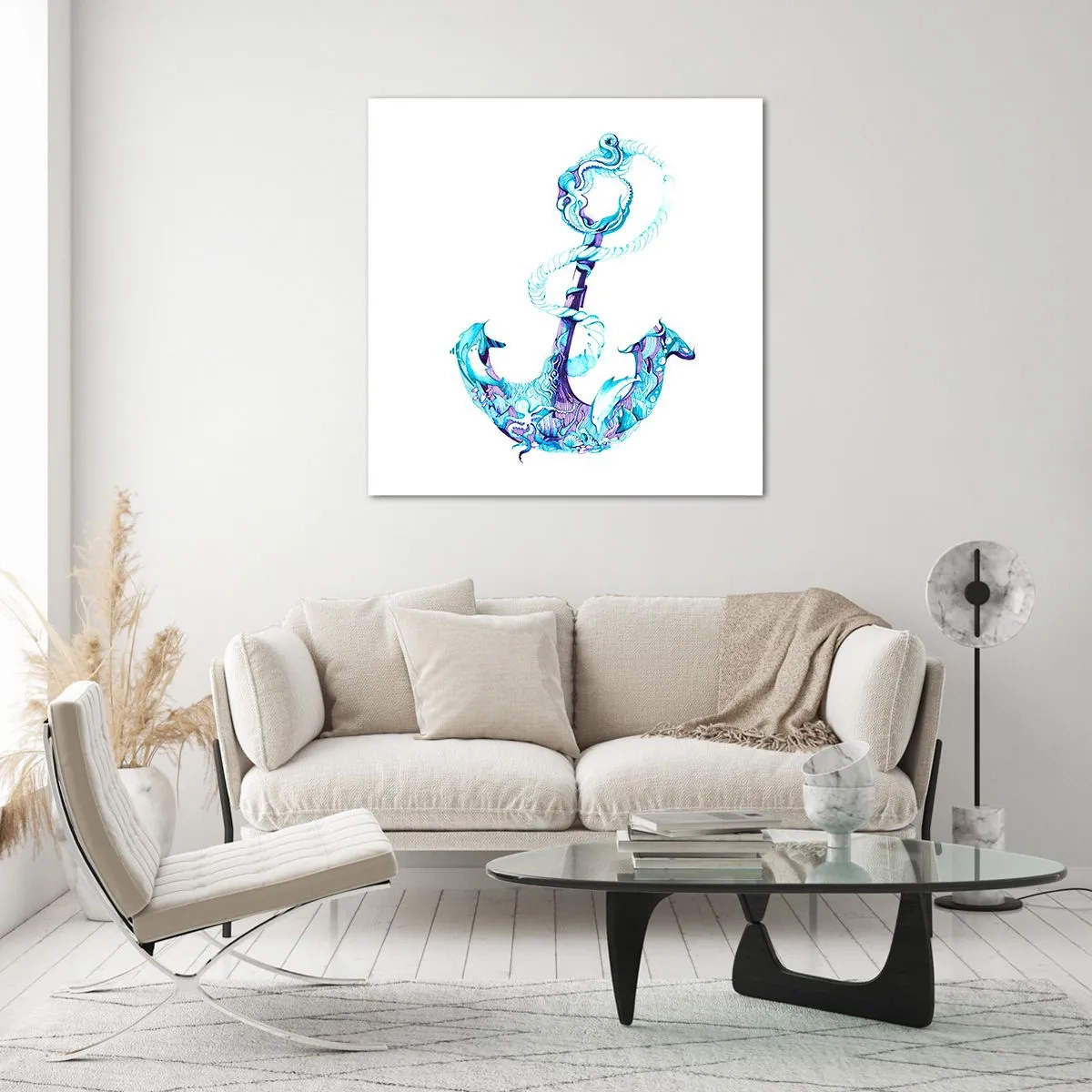 Obraz na szkle - Powiernica tajemnic morza - 70x70 cm