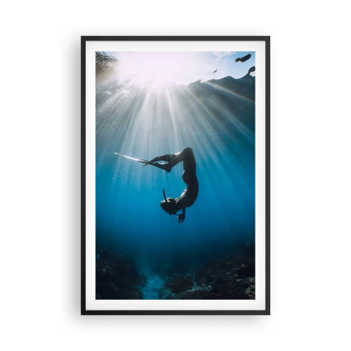 Plakat w czarnej ramie - Podwodny taniec - 61x91 cm