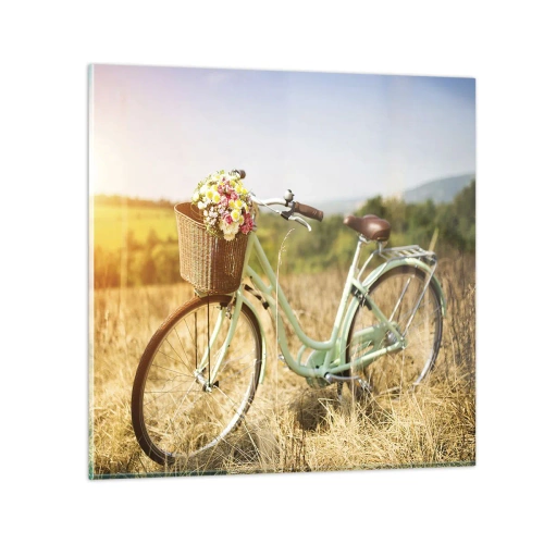 Obraz na szkle - Zostanę tu chwilę - 70x70 cm