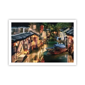 Plakat - Wieczór na chińskiej ulicy - 91x61 cm