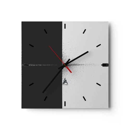 Zegar ścienny - Symboliczny pocisk w minimalistycznym, abstrakcyjnym stylu - 30x30cm - Prosto do celu - Nowoczesna dekoracja ścienna do salonu i sypialni ARTTOR