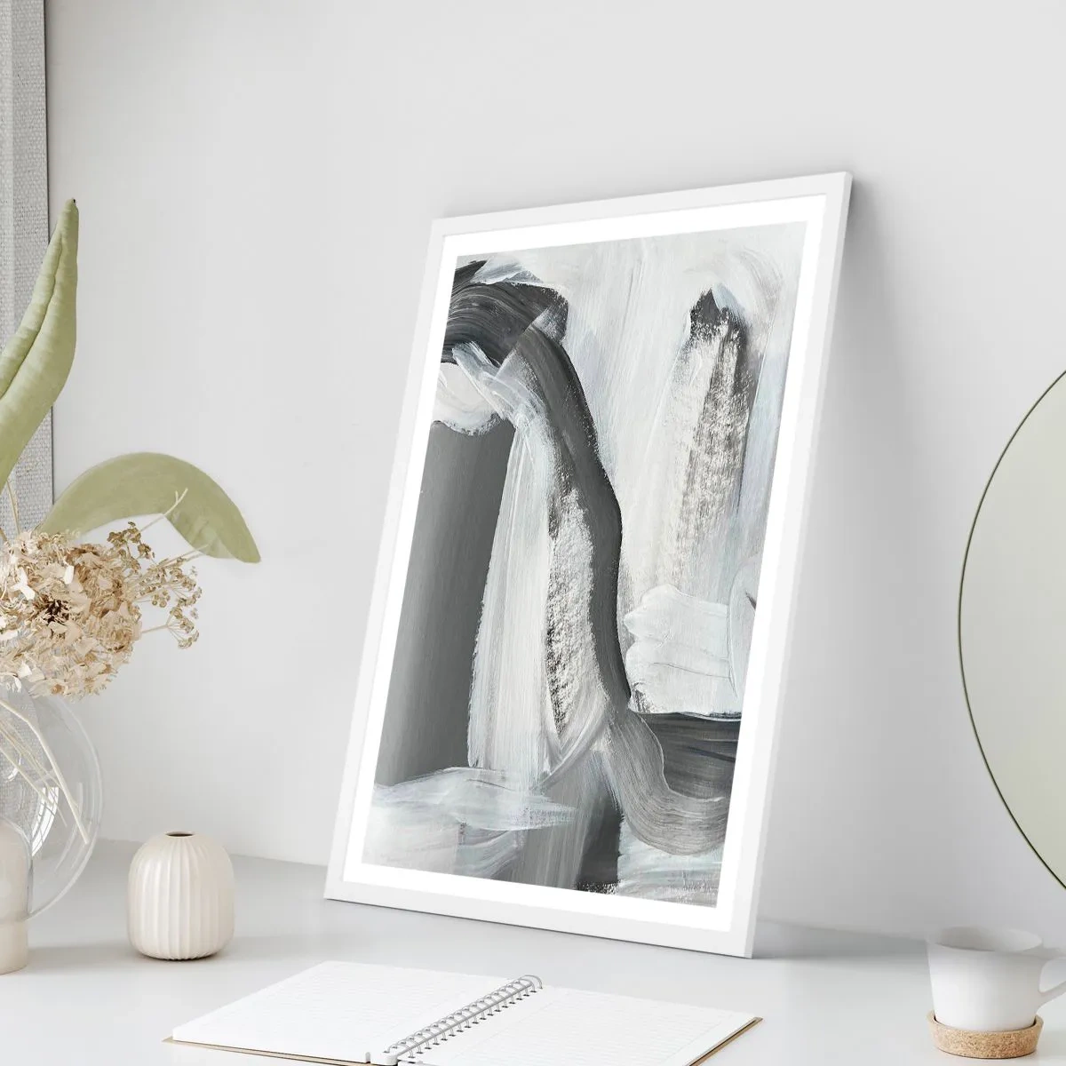 Plakat w białej ramie - Zdecydowanym ruchem - 70x100 cm