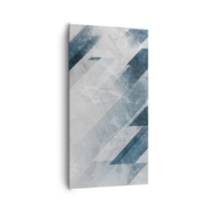 Obraz na płótnie - Kompozycja przestrzenna – ruch szarości - 65x120 cm