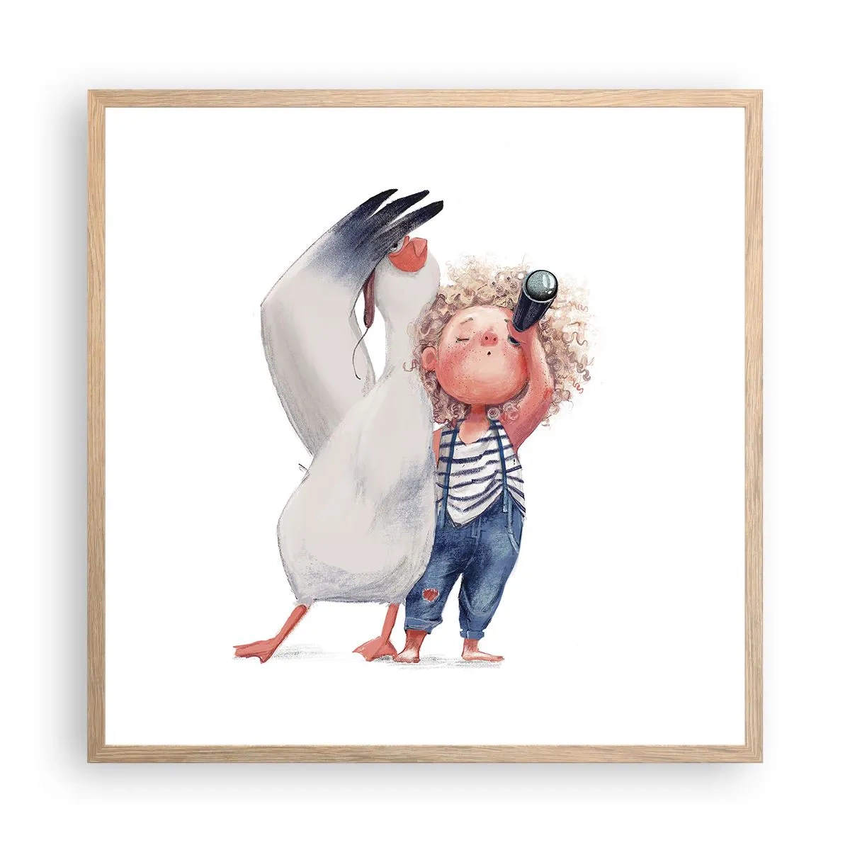 Plakat w ramie jasny dąb - Plan wielkiej podróży - 60x60 cm