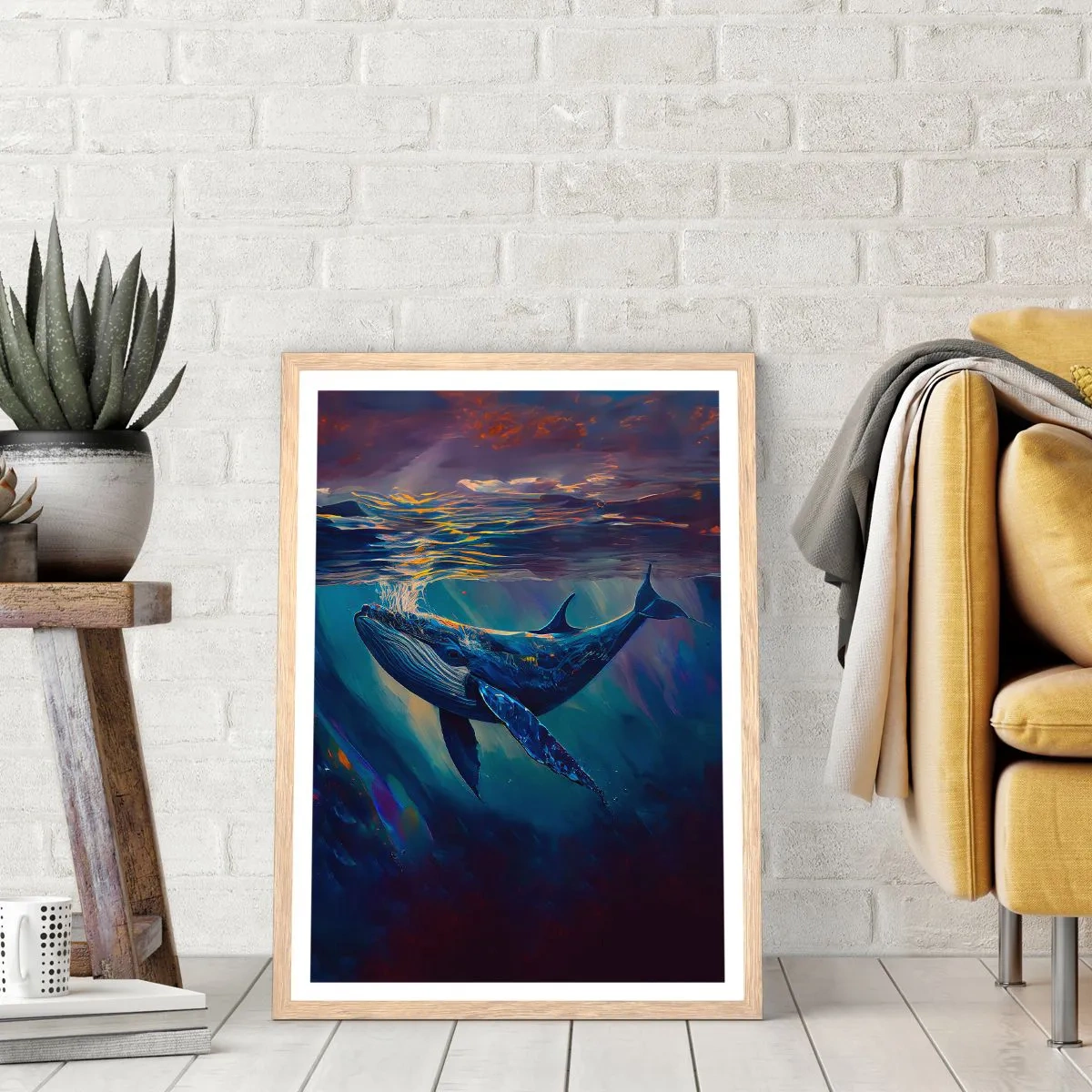 Plakat w ramie jasny dąb - Witaj w moim świecie - 70x100 cm