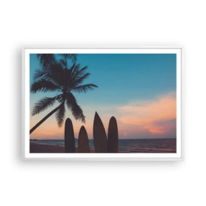 Plakat w białej ramie - Jutro też będzie zabawa - 100x70 cm