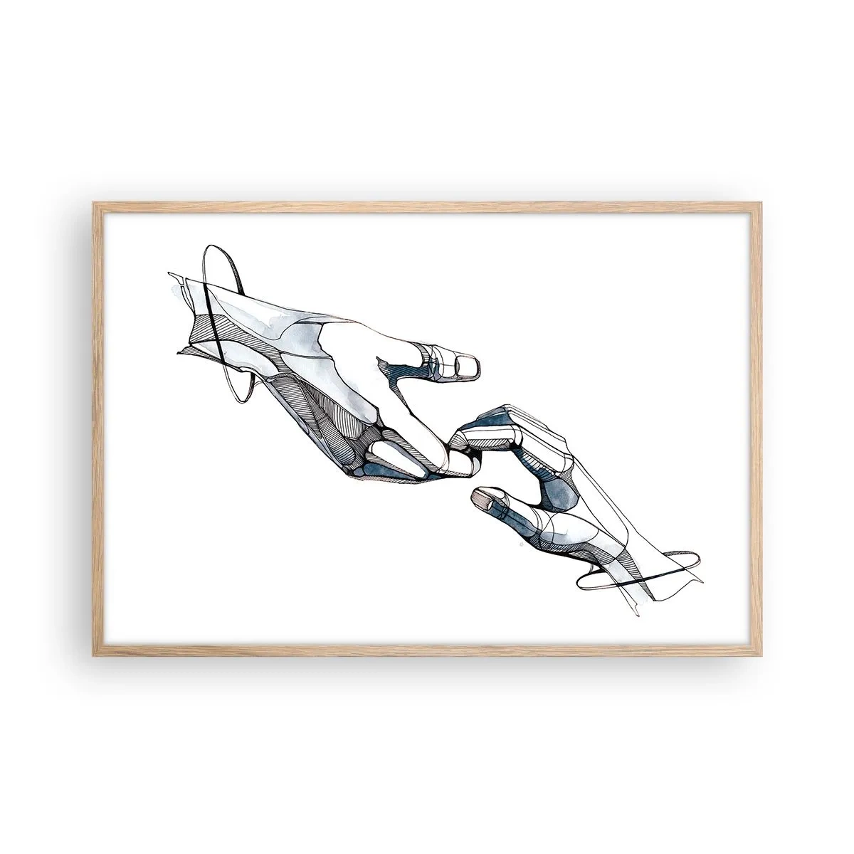 Plakat w ramie jasny dąb - Dobry gest - 91x61 cm