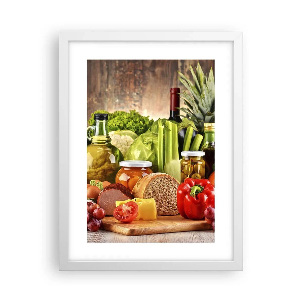 Plakat w białej ramie - Wędzone, pieczone, marynowane - 30x40 cm