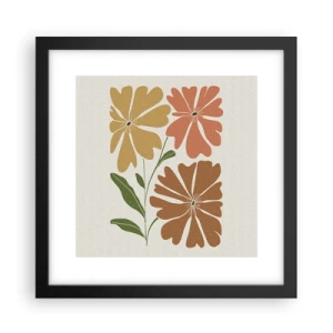 Plakat w czarnej ramie - Natura i geometria - 30x30 cm
