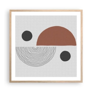 Plakat w ramie jasny dąb - Doskonałość koła - 60x60 cm