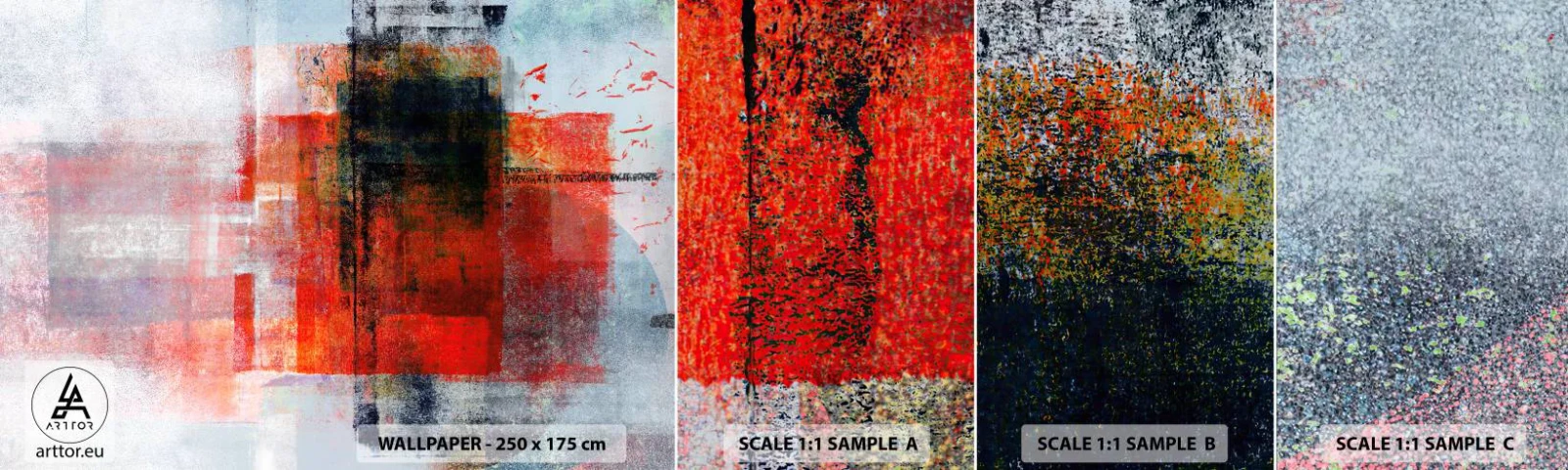 Fototapeta Próbka Standard Eco - Kompozycja rozżarzona - Sztuka, Abstrakcja, Industrialny - 100x30 cm