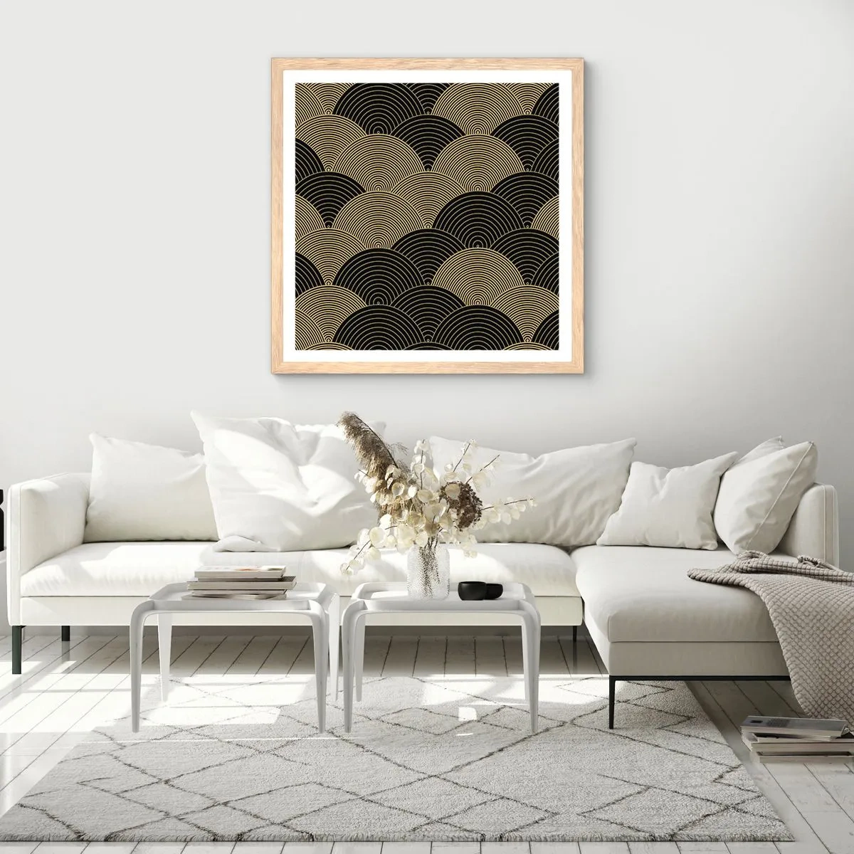 Plakat w ramie jasny dąb - Jedność w wielości - 30x30 cm