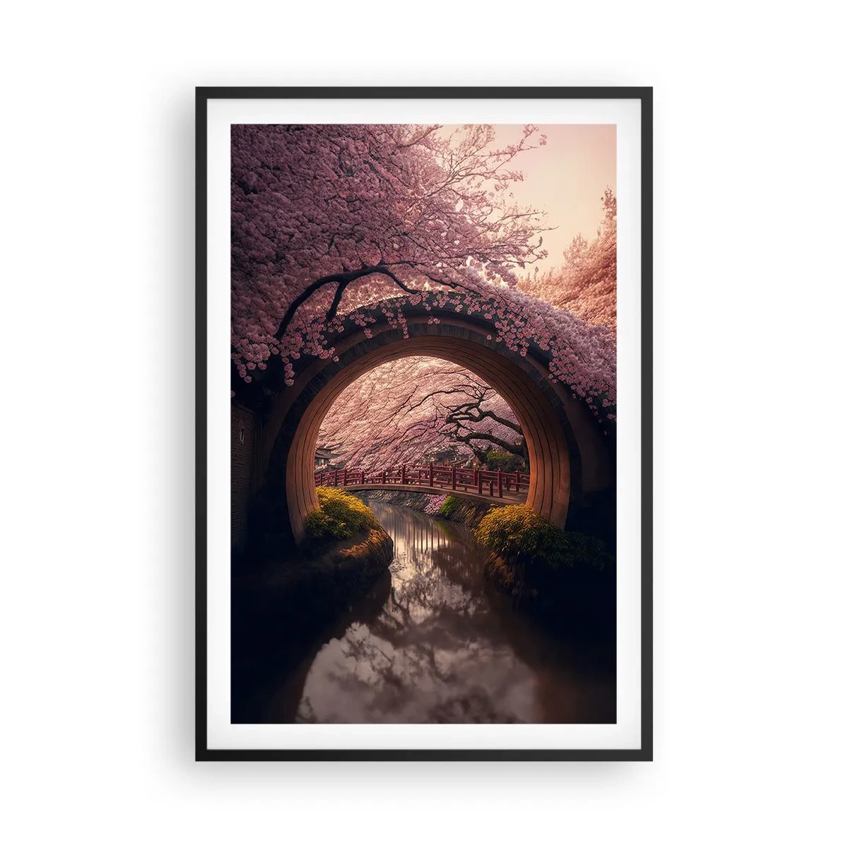 Plakat w czarnej ramie - Japońska wiosna - 61x91 cm