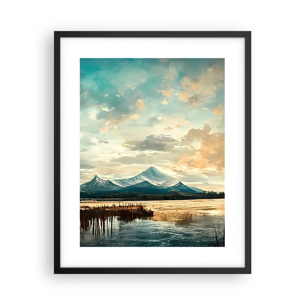Plakat w czarnej ramie - Pod opieką nieba - 40x50 cm