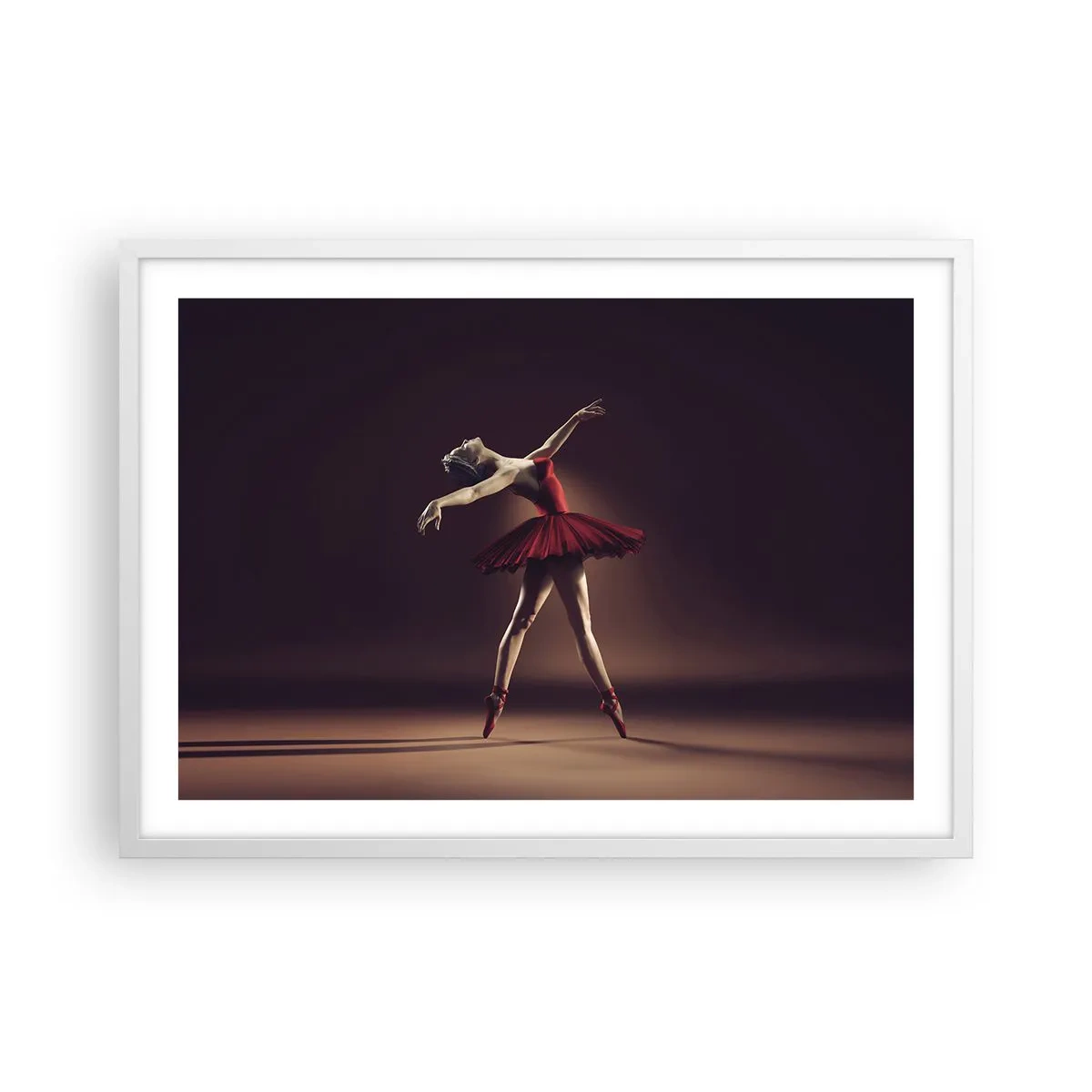 Plakat w białej ramie - Prima ballerina - 70x50 cm