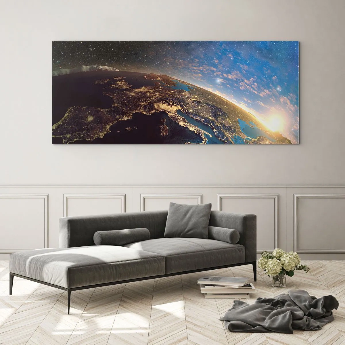 Obraz na szkle - Spójrzmy na siebie z dystansu - 100x40 cm