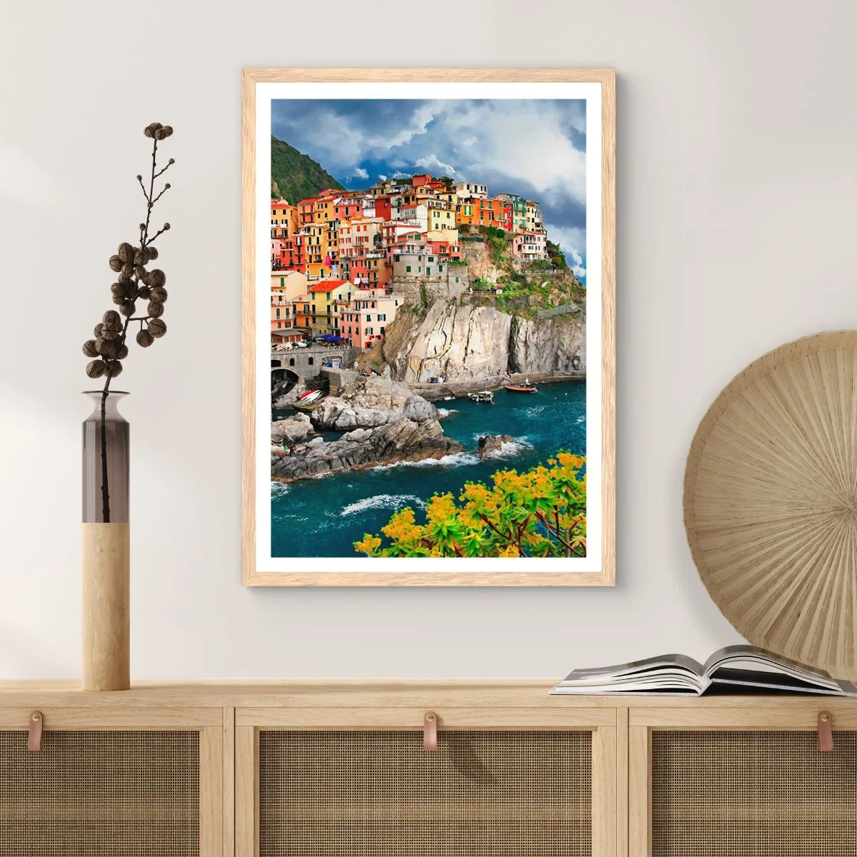 Plakat w ramie jasny dąb - Gromadka przytulona do skał - 50x70 cm
