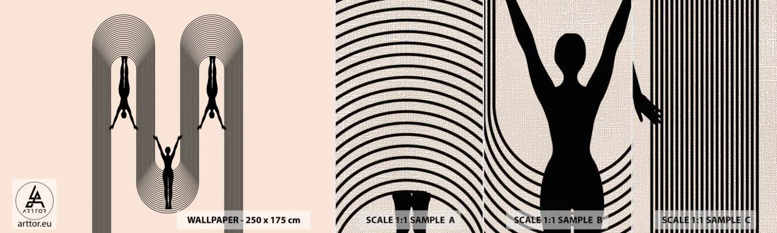 Fototapeta Próbka Premium Canvas - Do góry nogami - Surrealizm, Ciało, Joga - 100x30 cm