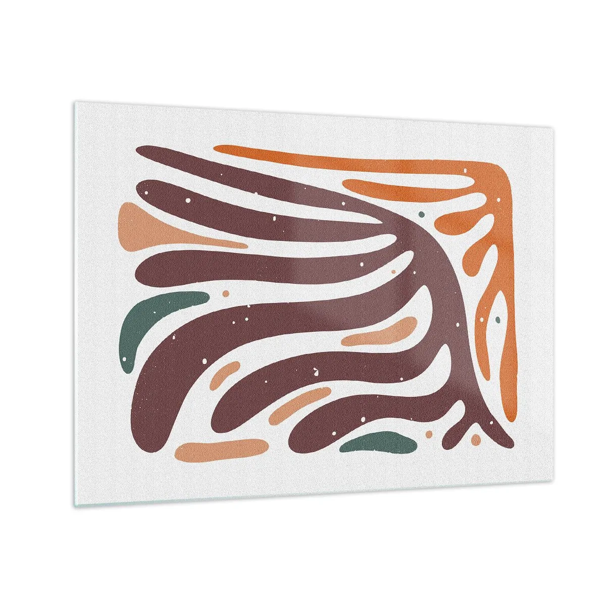 Obraz na szkle - Kompozycja organiczna promienista - 70x50 cm