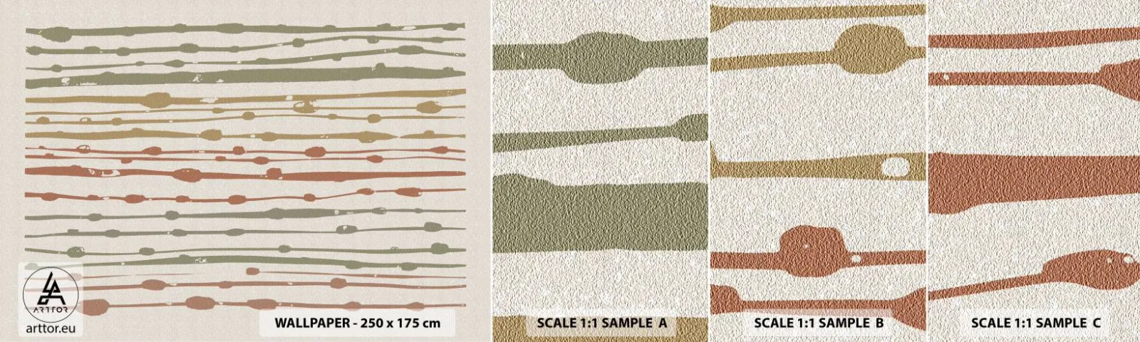 Fototapeta Próbka Samoprzylepna Deluxe Sticker - Muzyczny zapis barw - Minimalizm, Pastelowy, Sztuka - 100x30 cm
