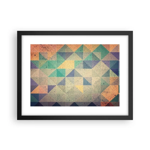 Plakat w czarnej ramie - Republika trójkątów - 40x30 cm