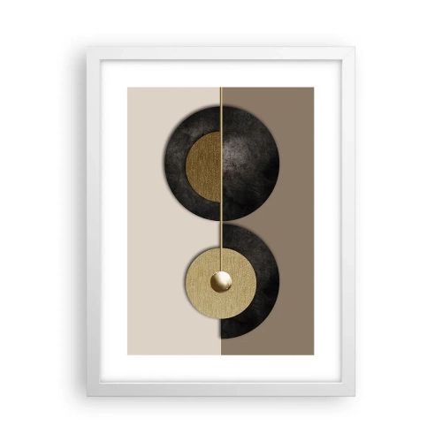 Plakat w białej ramie - Wariacje wokół koła - 30x40 cm