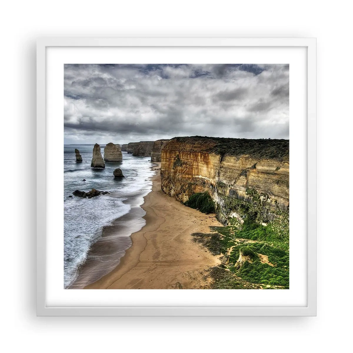 Plakat w białej ramie - Surowe piękno - 50x50 cm