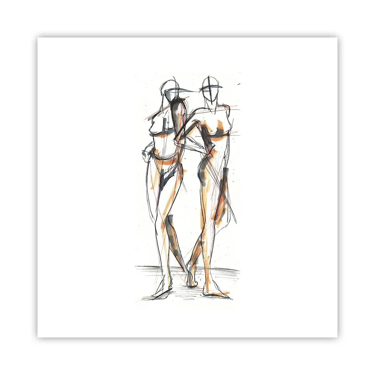 Plakat - Studium wdzięku - 50x50 cm