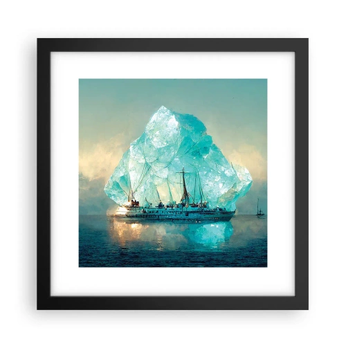 Plakat w czarnej ramie - Arktyczny brylant - 30x30 cm