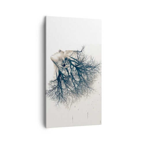 Obraz na płótnie - Zasłuchana w szept drzewa - 45x80 cm