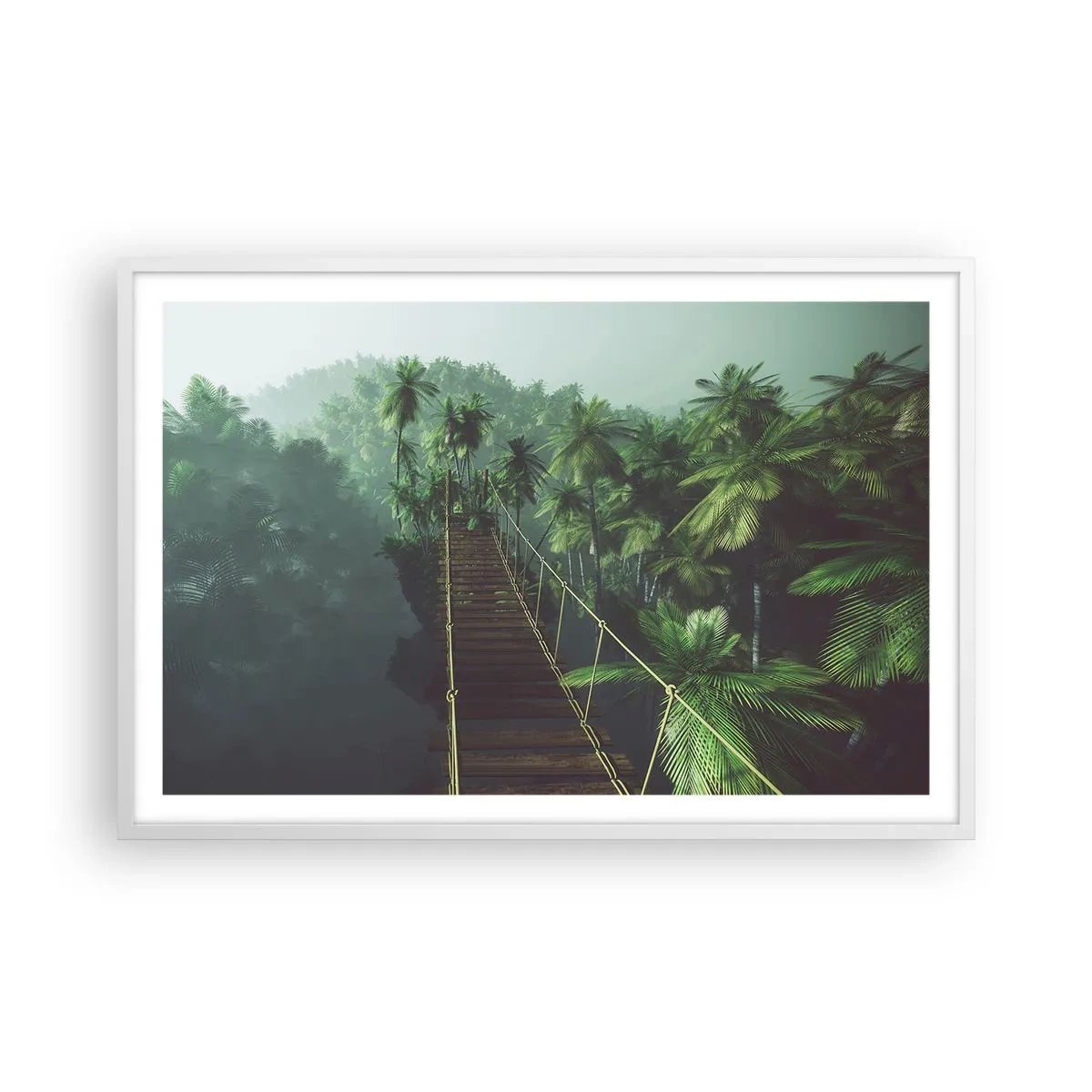 Plakat w białej ramie - Nad kipielą zieleni - 91x61 cm