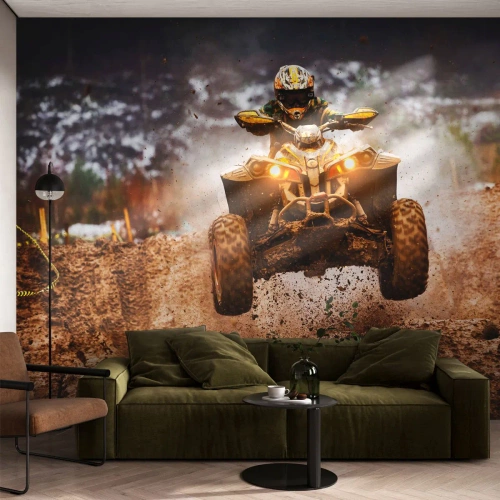 Fototapeta Premium Sand - No risk no fun - Sport, Quad, Wyścig - 200x140 cm
