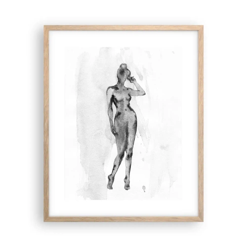 Plakat w ramie jasny dąb - Studium ideału kobiecości - 40x50 cm