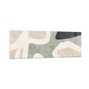 Obraz na szkle - Kompozycja z motywem czerni - 90x30 cm