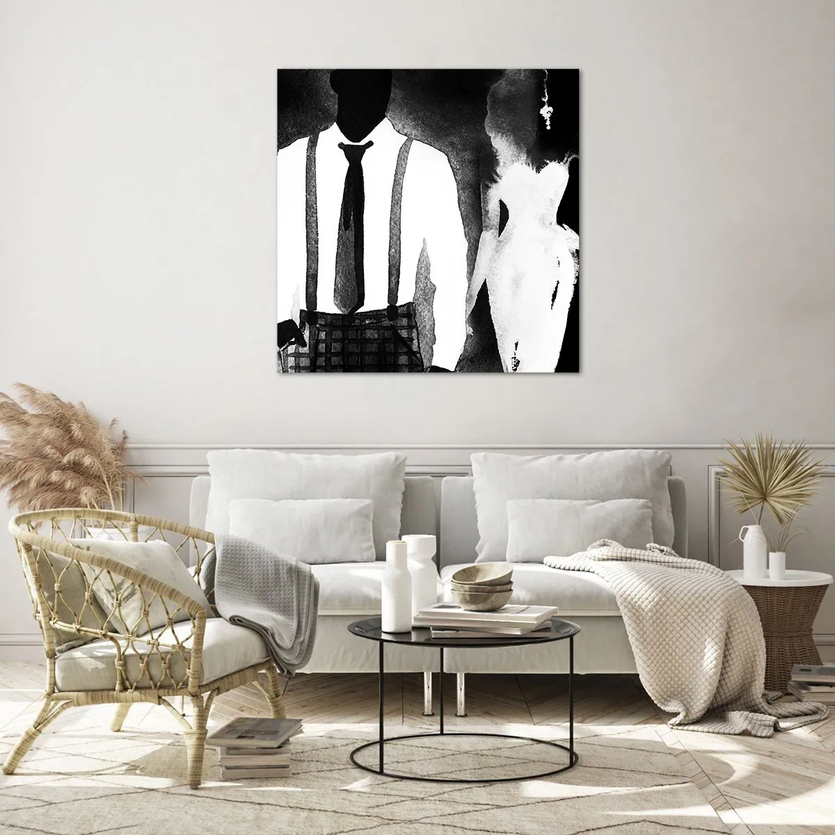 Obraz na szkle - W klimacie noir - 60x60 cm